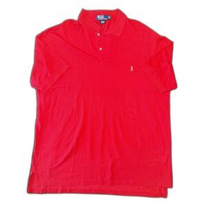 Polo Ralph Lauren 3XLT Big & Tall Red Short Sleeve Polo Shirt Embroidered Logo